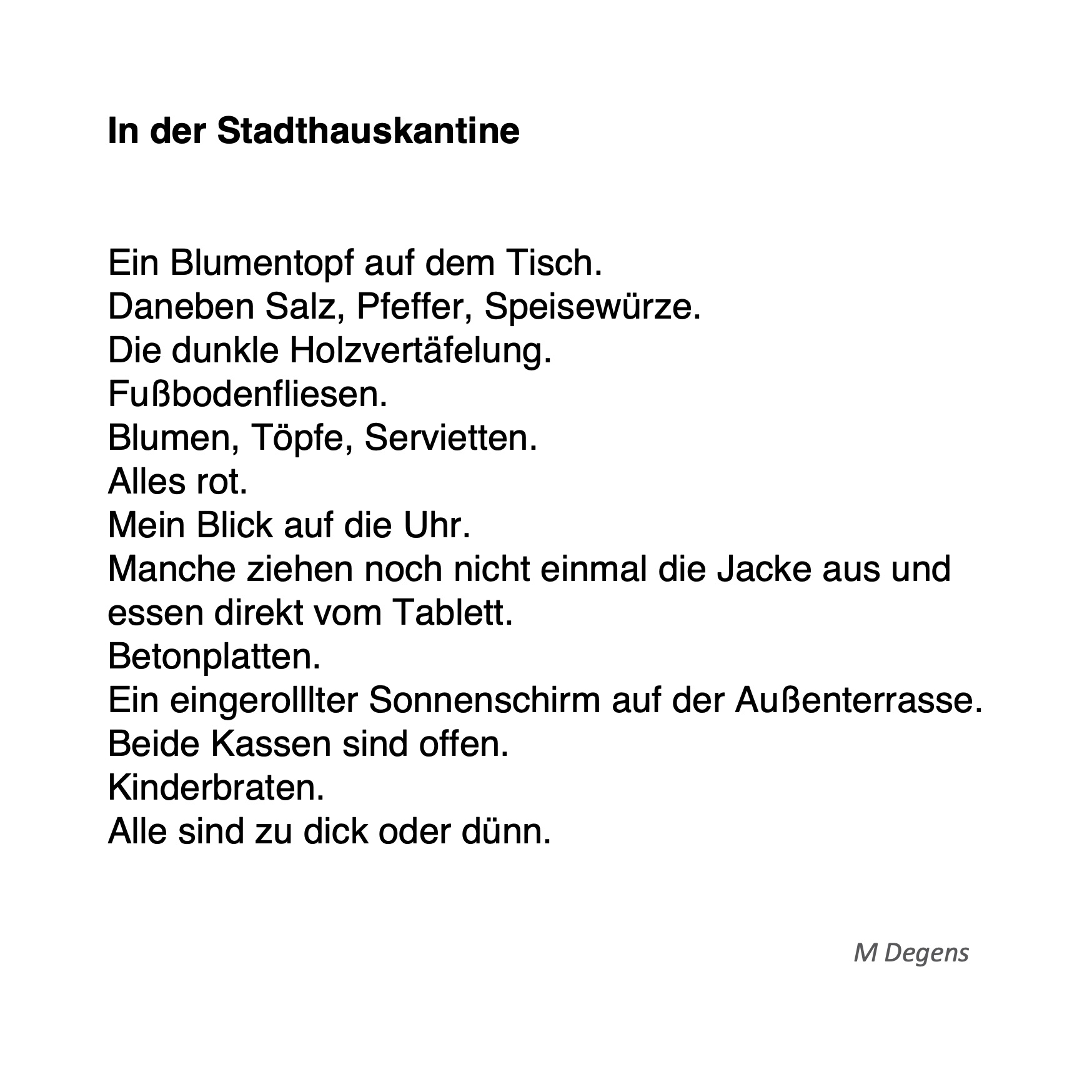 in der stadthaus kantine