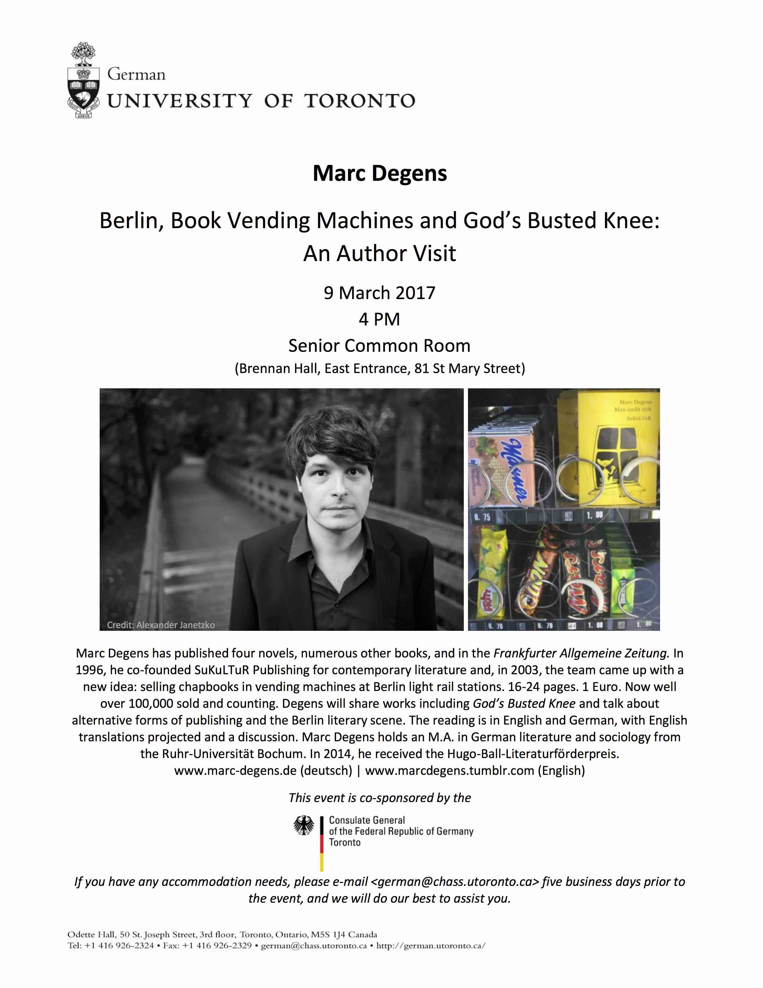 Marc Degens, University of Toronto (2017)