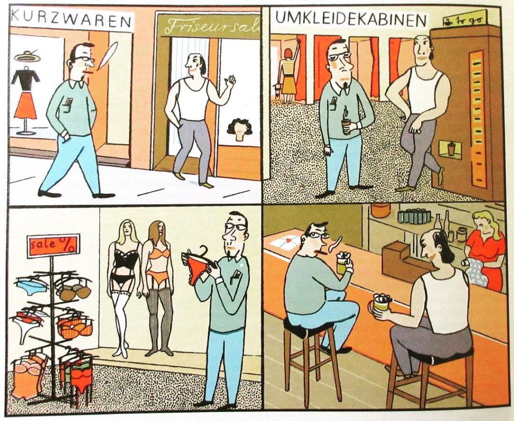 Ein Auszug aus meinem Roman »Hier keine Kunst« erschien 2006 in »Das Magazin«, illustriert von Ulrike Steinke. »Hier keine Kunst« von Marc Degens, illustriert von Ulrike Steinke